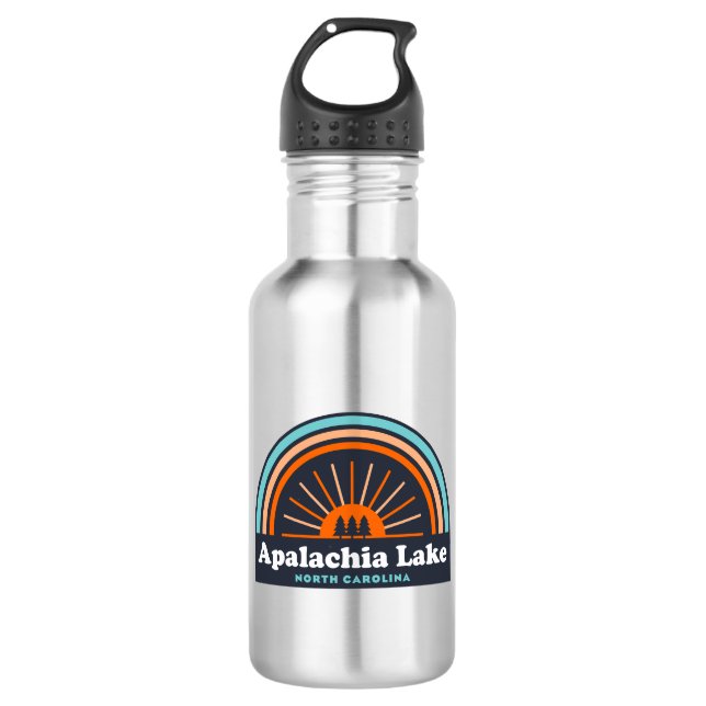 Apalachia Lake North Carolina Rainbow Edelstahlflasche (Vorderseite)