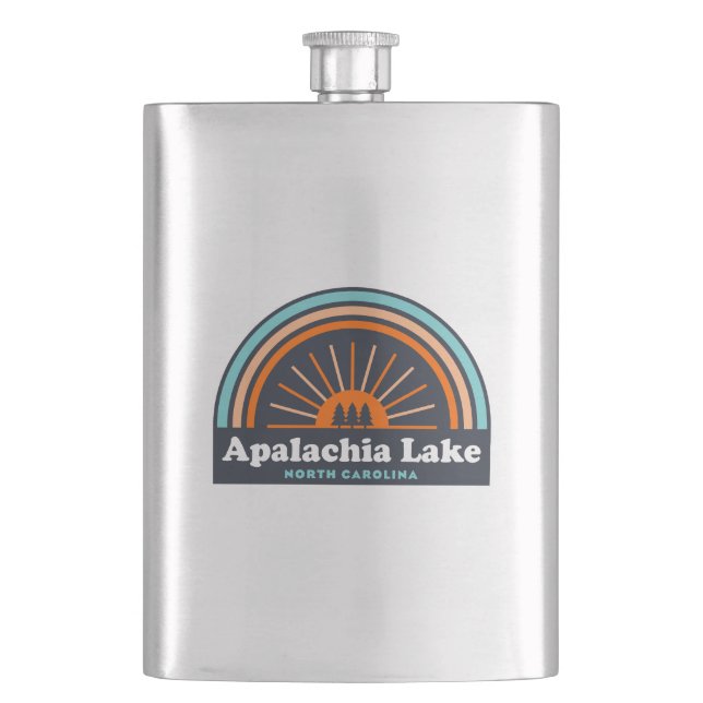 Apalachia Lake North Carolina Rainbow Flachmann (Vorderseite)
