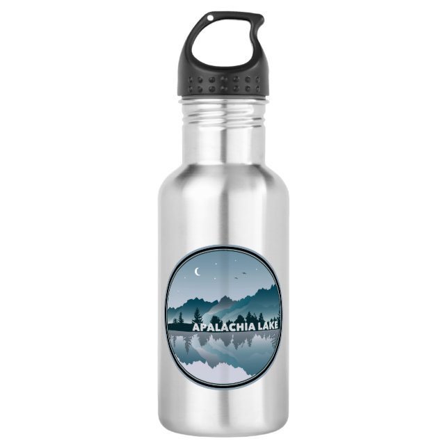 Apalachia Lake North Carolina Reflektion Edelstahlflasche (Vorderseite)