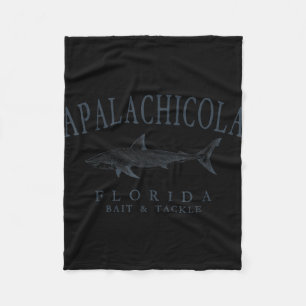 Apalachicola Florida Hai Retro-Schiefer Kunstfisch Fleecedecke