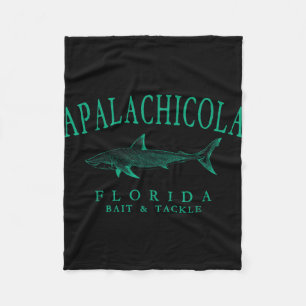 Apalachicola Florida Hai vintage Türkis Kunst Fleecedecke