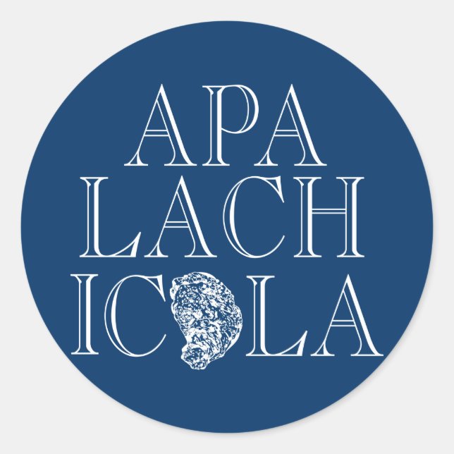 Apalachicola Florida Oyster Design Runder Aufkleber (Vorderseite)
