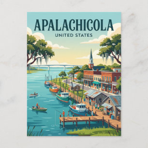 Apalachicola Florida Postkarte