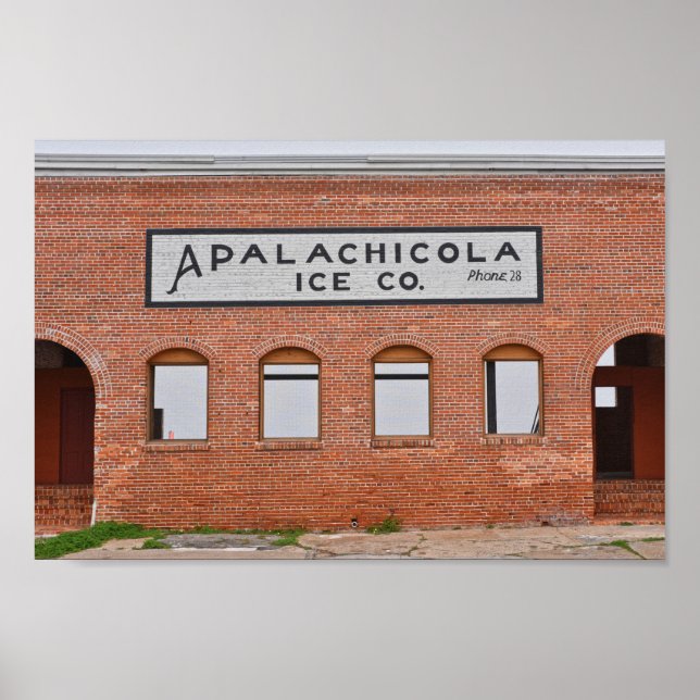 Apalachicola Ice Company Sign, Florida Poster (Vorne)
