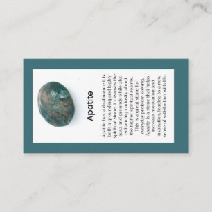 Apatite Crystal Meaning Juwelier Display Gemstone Visitenkarte