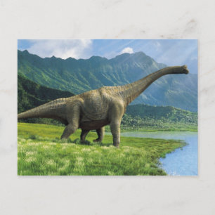 Apatosaure Au Lac Carte Postale Brontosaurus