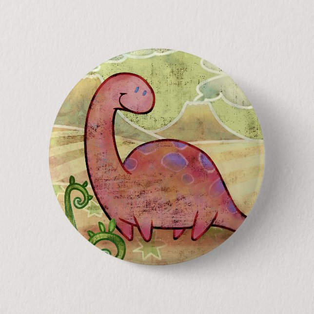 Apatosaurus-Knopf Button (Vorderseite)
