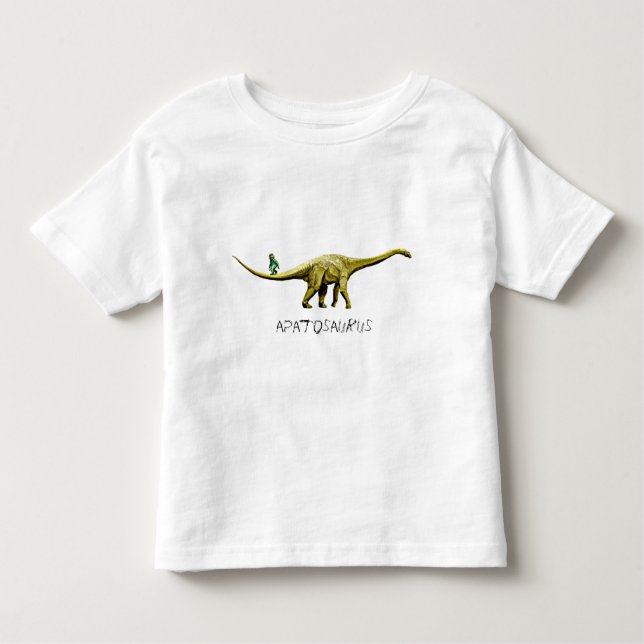 Apatosaurus-u. Trauben-grüner Affe Kleinkind T-shirt (Vorderseite)