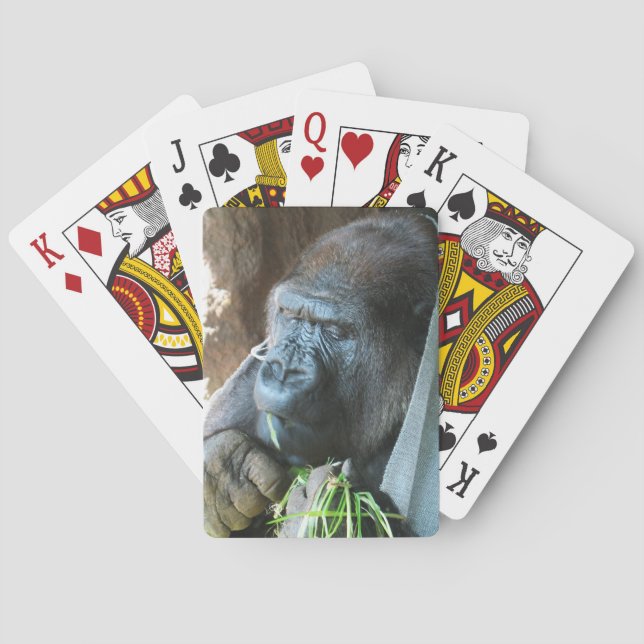 Ape Kapuze ~ Japanischer Gorilla Ess Spielkarten (Rückseite)