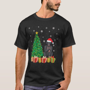 Ape Xmas Tree Lighting Weihnachtsmannmütze Ape Wei T-Shirt