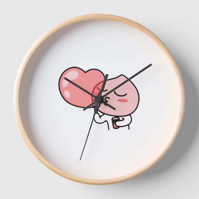 Apeach Ballon Uhr (Vorderseite)