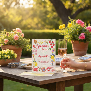 Aperitivo-Stunde Italian Spritz Happy Hour Geburts Einladung