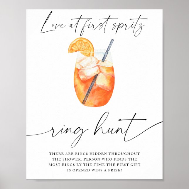 Aperol-Junggesellinnenabschied - Ring-Suchspiel Poster (Vorne)