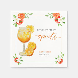 Aperol Love at First Spritz Orange Junggesellinnen Serviette