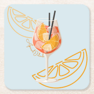 Aperol O'Clock Rechteckiger Pappuntersetzer