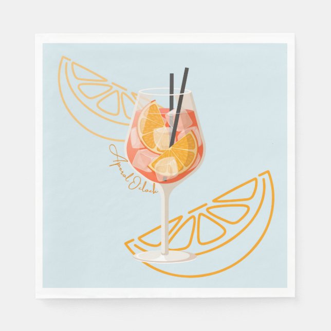 Aperol O'Clock Serviette (Vorderseite)