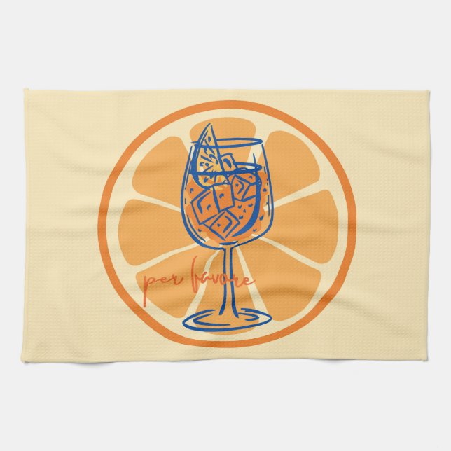 Aperol Per Favore Geschirrtuch (Horizontal)