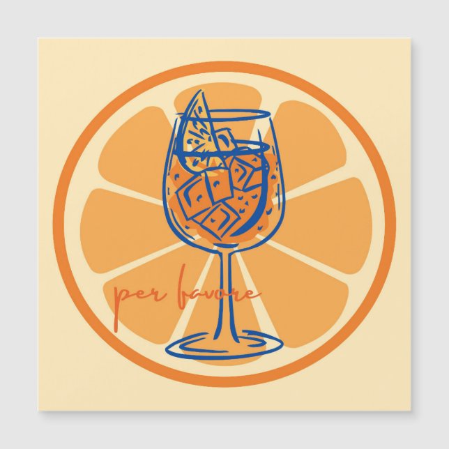 Aperol Per Favore Magnetkarte (Vorderseite)