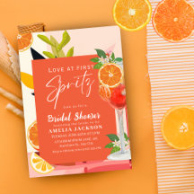 Aperol sprits lemon-orangefarbenes Brautparty