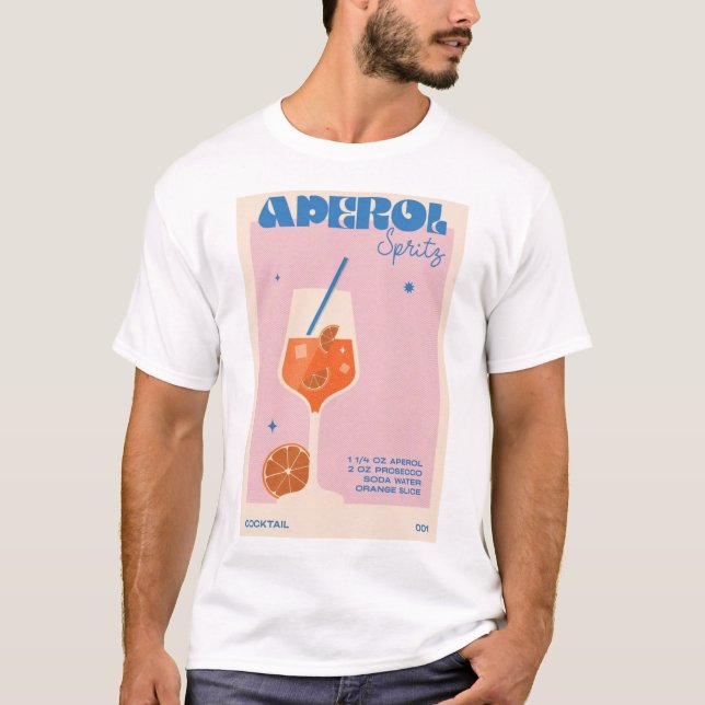 Aperol Sprits Retro T-Shirt (Vorderseite)