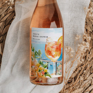 Aperol Spritz Amalfi Junggesellinnenabschied Weinetikett