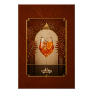 Aperol Spritz Art Deco Poster | Druckbares Gatsby