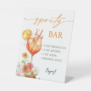 Aperol Spritz Bar Pedestal Sign Sockelschild