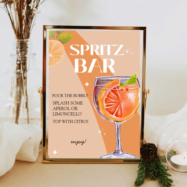 Aperol Spritz Bar Sign, Spritz Cocktail Print Poster (Von Creator hochgeladen)