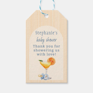 Aperol Spritz Blaue Orange Zitrus Junge Baby Showe Geschenkanhänger