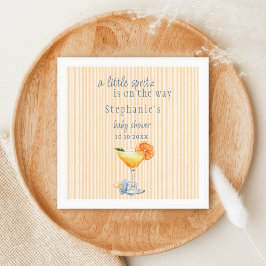 Aperol Spritz Blue Orange Citrus Boy Baby Shower Serviette