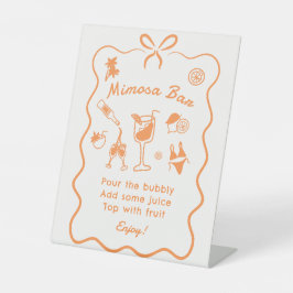 Aperol Spritz Brautparty Mimosa Bar Sockelschild