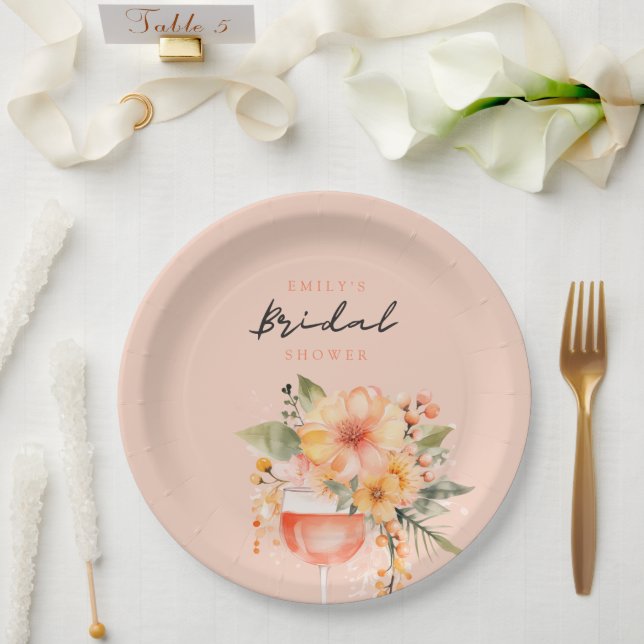 Aperol Spritz Brautparty Pappteller (Hochzeit)