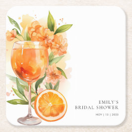 Aperol Spritz Brautparty Rechteckiger Pappuntersetzer
