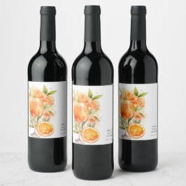 Aperol Spritz Brautparty Weinetikett