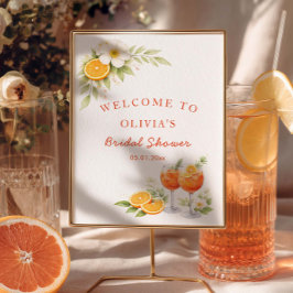 Aperol Spritz Bridal Shower Welcome Poster