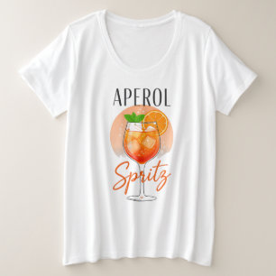 Aperol Spritz Cocktail Design Große Größe T-Shirt