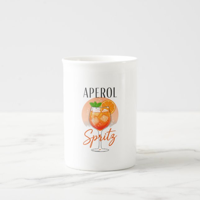 Aperol Spritz Cocktail Design Prozellantasse (Vorderseite)