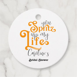 Aperol Spritz Cocktail Italienisches Brautparty Geschenkanhänger
