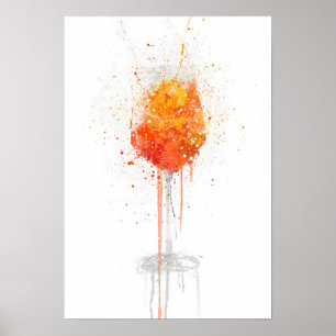 Aperol Spritz Cocktail Poster