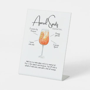 Aperol Spritz Cocktail Ständerschild Sockelschild