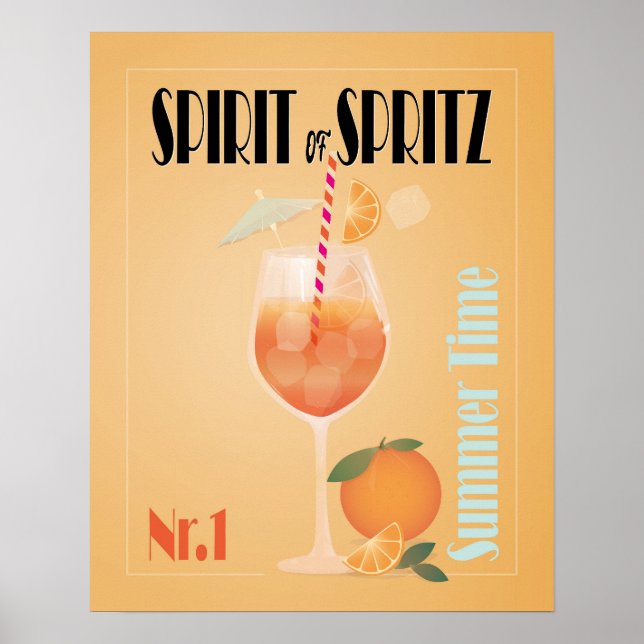 Aperol Spritz Cocktail | Vibrant Spritz Drink Poster (Vorne)