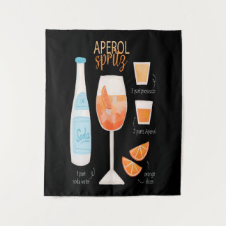 Aperol Spritz Cocktail Wandteppich