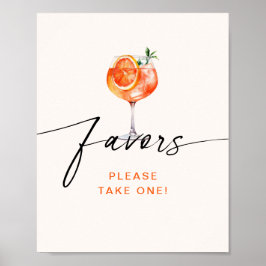 Aperol Spritz Favors Brautparty Poster