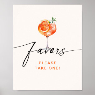 Aperol Spritz Favors Brautparty Poster