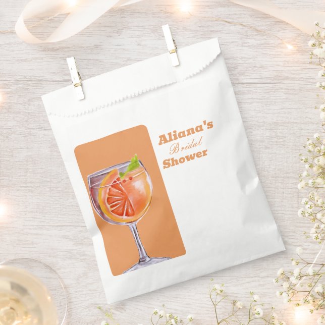 Aperol Spritz Floral Brautparty Gevor Bag Geschenktütchen (Ausgeschnitten)
