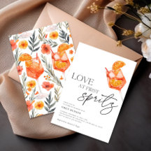 Aperol Spritz Floral Watercolor Brautparty