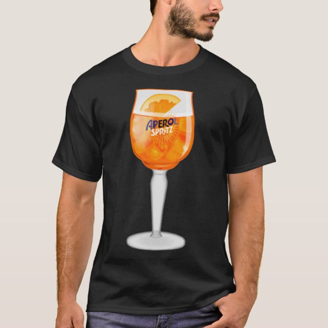 Aperol Spritz in einem klassischen Glass-T - Shirt (Vorderseite)