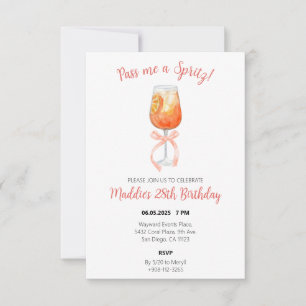 Aperol Spritz Invitation d'anniversaire