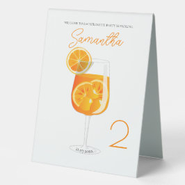 Aperol Spritz Junggeselinnen-Abschied Willkommen Tischaufsteller