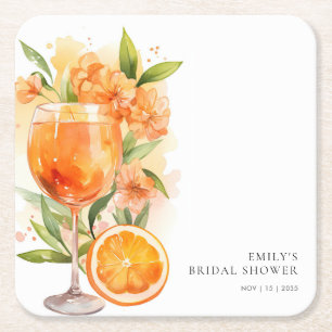 Aperol Spritz Junggesellinnenabschied Rechteckiger Pappuntersetzer